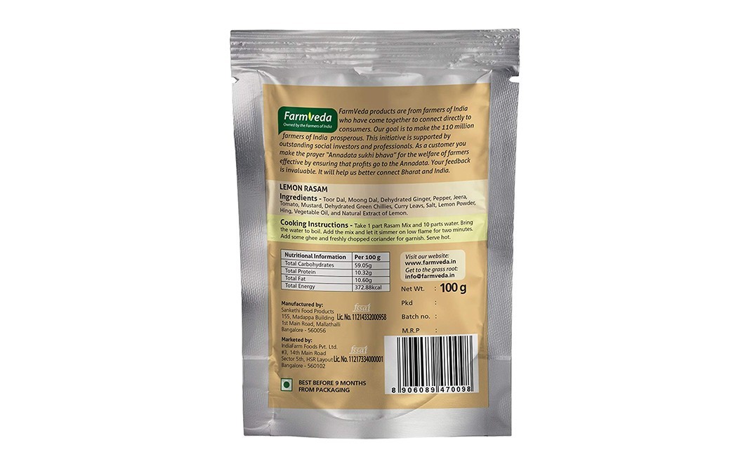 Farmveda Lemon Rasam    Pack  100 grams